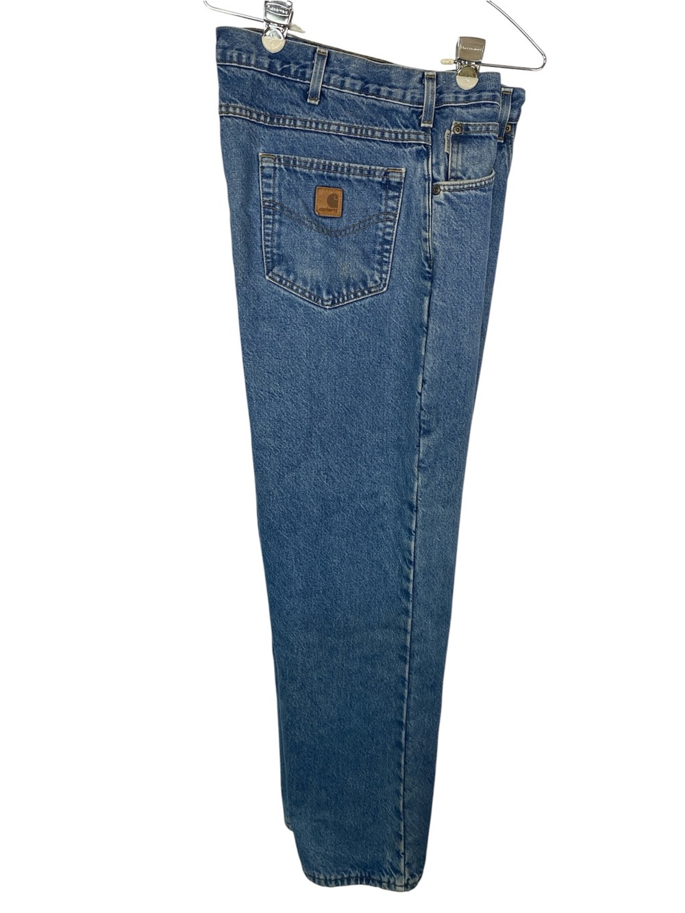 Carhartt Relaxed Fit Blue Denim Jeans Men’s 38x32 - Picture 2 of 5